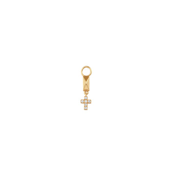Christa | Diamond Cross Dangle Earring Charm